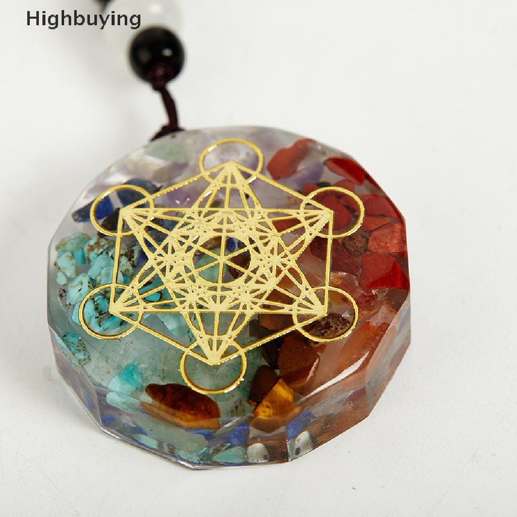 Hbid Liontin Energi Chakra Kristal Alami Energizing Orgonite Necklace Bawa Keberuntungan Glory