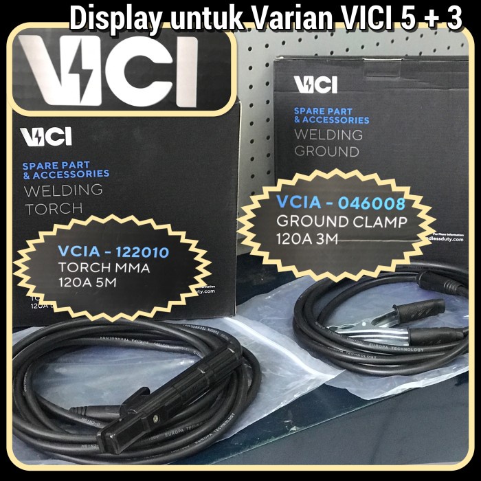 Tang Las / Welding Holder + Tang Massa /Earth Clamp Set + Kabel Las