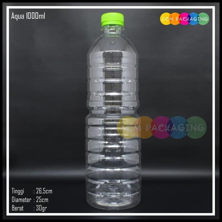 Botol Plastik Aqua 1000Ml Untuk Kemasan Minuman 1 Liter Pet