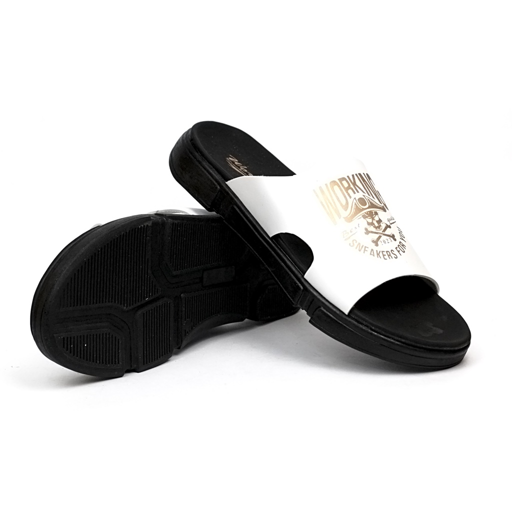 Sandal Selop Kulit Pria Working R-15 Terbaru Sandal Slide Pria