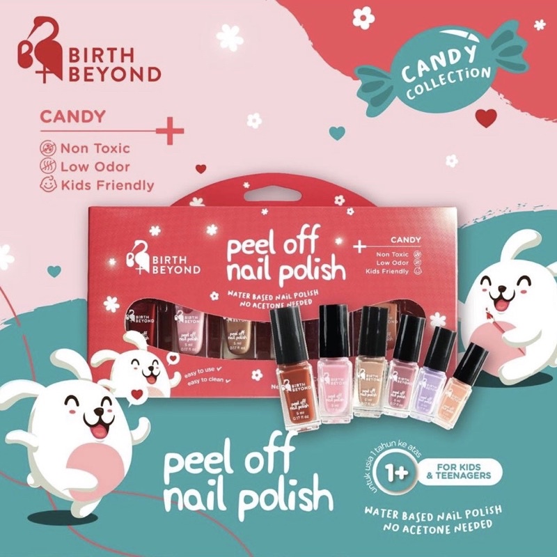 Nail Polish Kutek Peel Off Candy untuk Anak/Dewasa