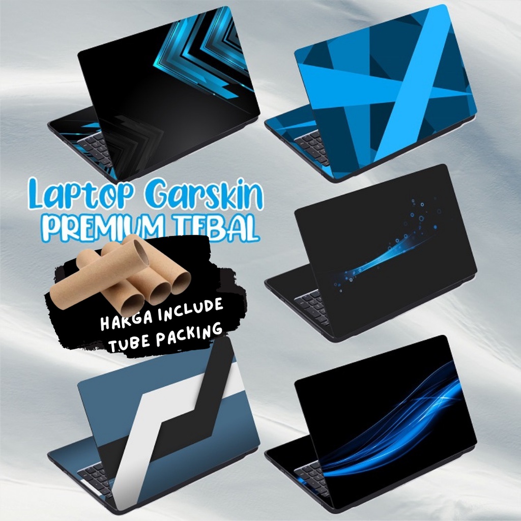 Garskin Laptop Anti Gores Simp Hitam Minimalis Premium Full set 10 12 13 14 15 inch Universal Untuk Semua Merk Laptop