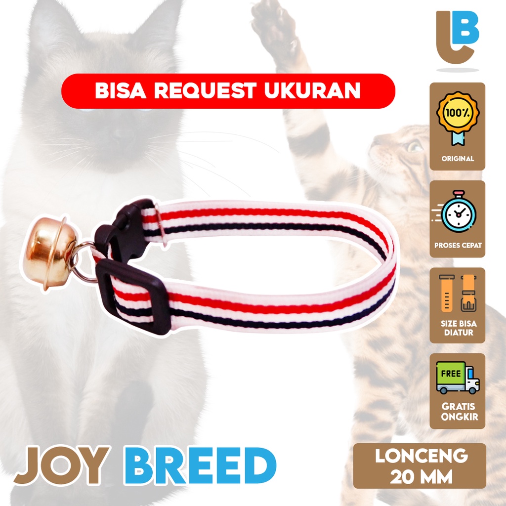 KALUNG KUCING BAHAN HALUS TIDAK GATAL KALUNG KUCING WARNA WARNI | JOY BREED