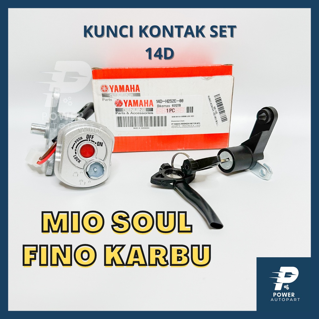 KUNCI KONTAK SATU SET + JOK YAMAHA MIO SOUL , FINO KARBU KUALITAS ORIGINAL - 14D
