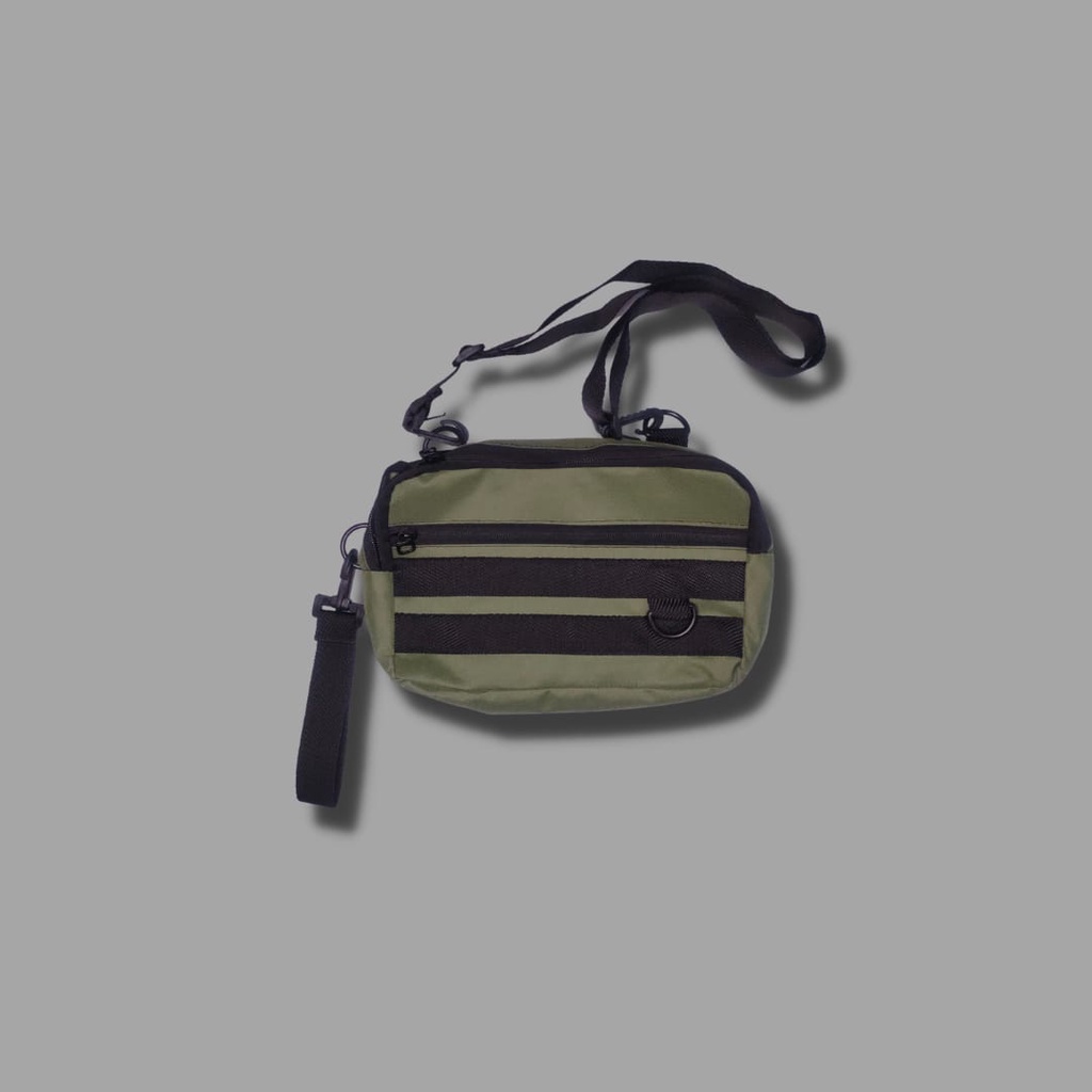 tas selempang pria polos rig bahan kanvas - Tas selempang tangan vpd 2 in 1