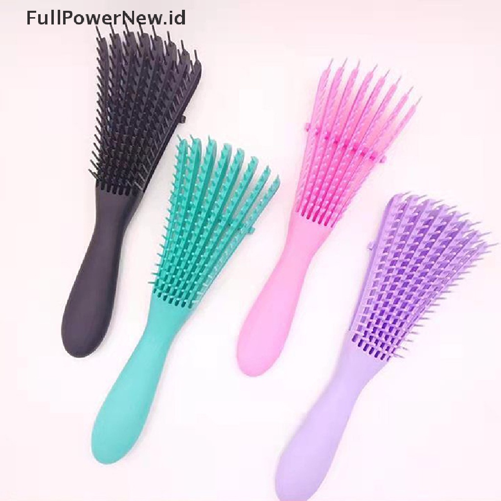 Power Dropshipping Detangling Sikat Rambut Pijat Kulit Kepala Keriting Rambut Wanita Sisir Hairbrush ID