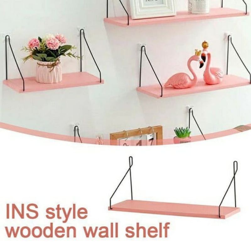 COD (3 PCS) SATU SET RAK FURNITUR RAK DINDING GANTUNG BESI LEBAR 12CM