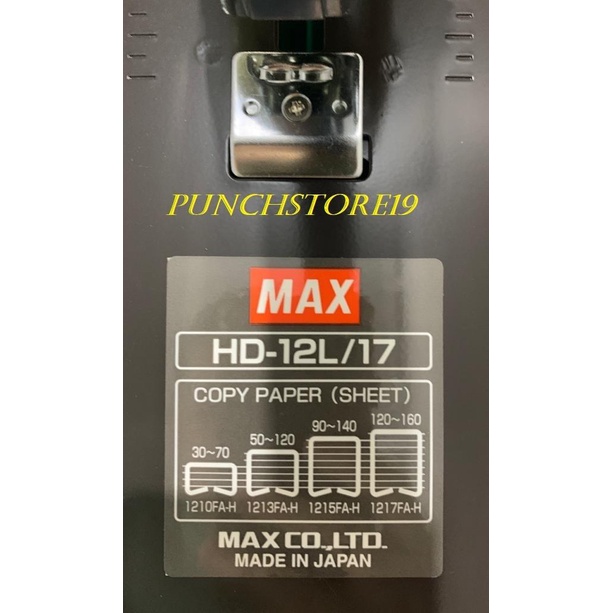 

Stapler HD 12-L/17 max ORI (staples untuk jilid) atk
