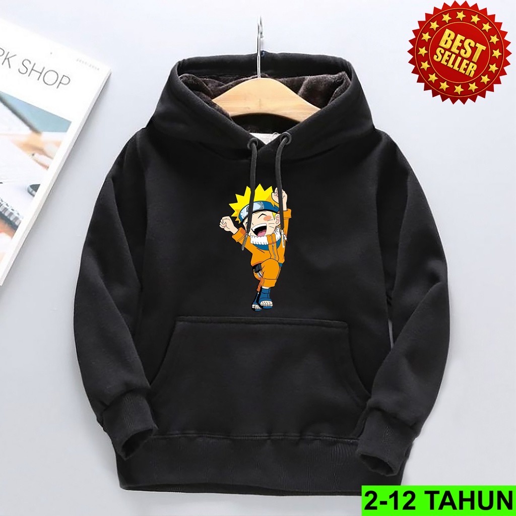 Jumper Hoodie Anak NARUTO HORRE II Jaket Hoodie Anak ANIME II Sweater Hoodie Kids Sz M - XL ( Laki Laki &amp; Peremepuan )