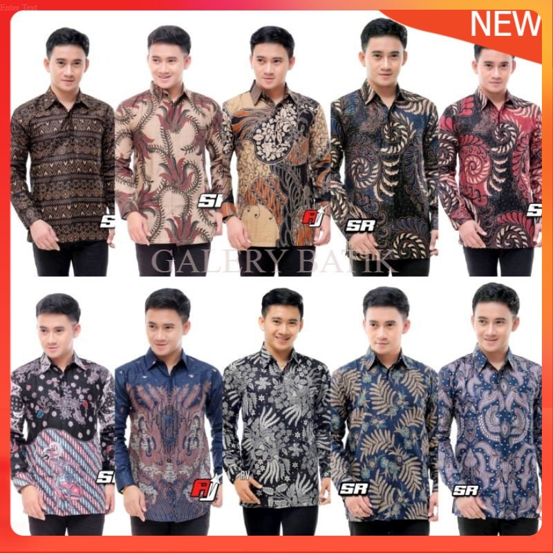 KEMEJA BATIK PRIA LENGAN PANJANG SIZE M L XL XXL BSWART BATIK HRB026