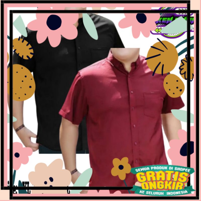 tiedye striped print floral batik jumbo  ungu / Kemeja Pria Polos Jumbo Size 2XL - 5XL