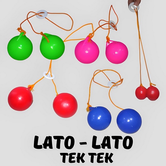 BB7 - Mainan Latto Latto Tek Tek 4cm Mainan Jadul Lato Mainan Anak Adu Bola Latto Latto