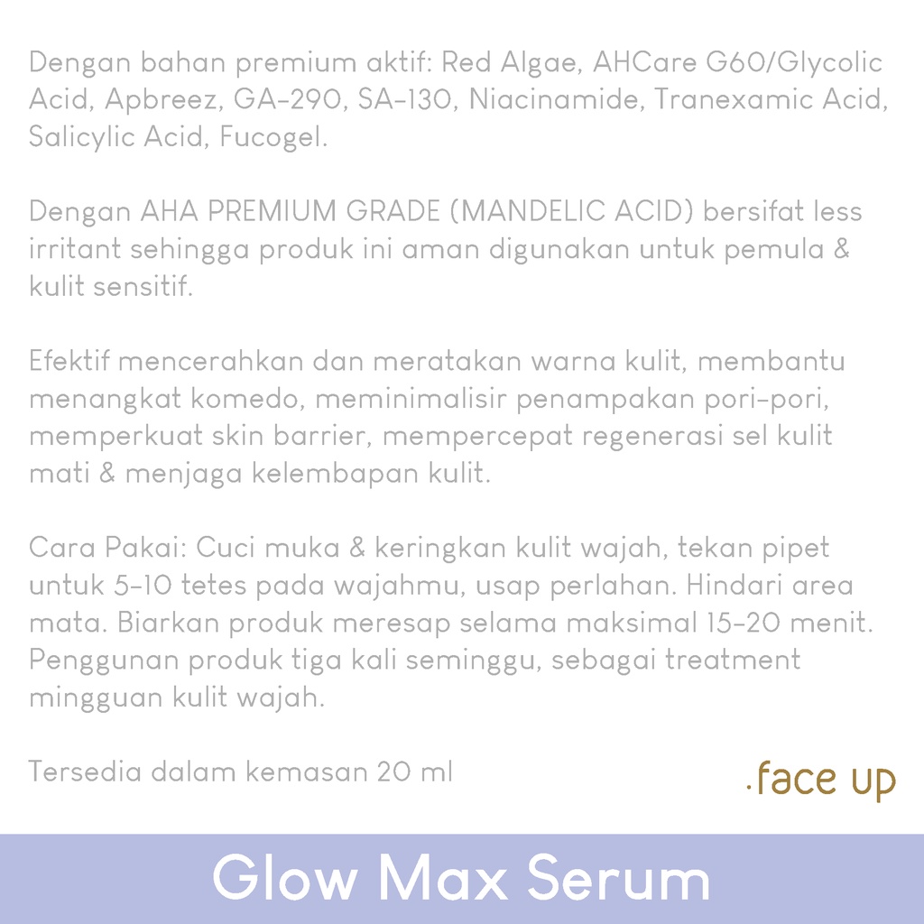 FACE UP SINERGIA GLOW MAX SERUM @MJ