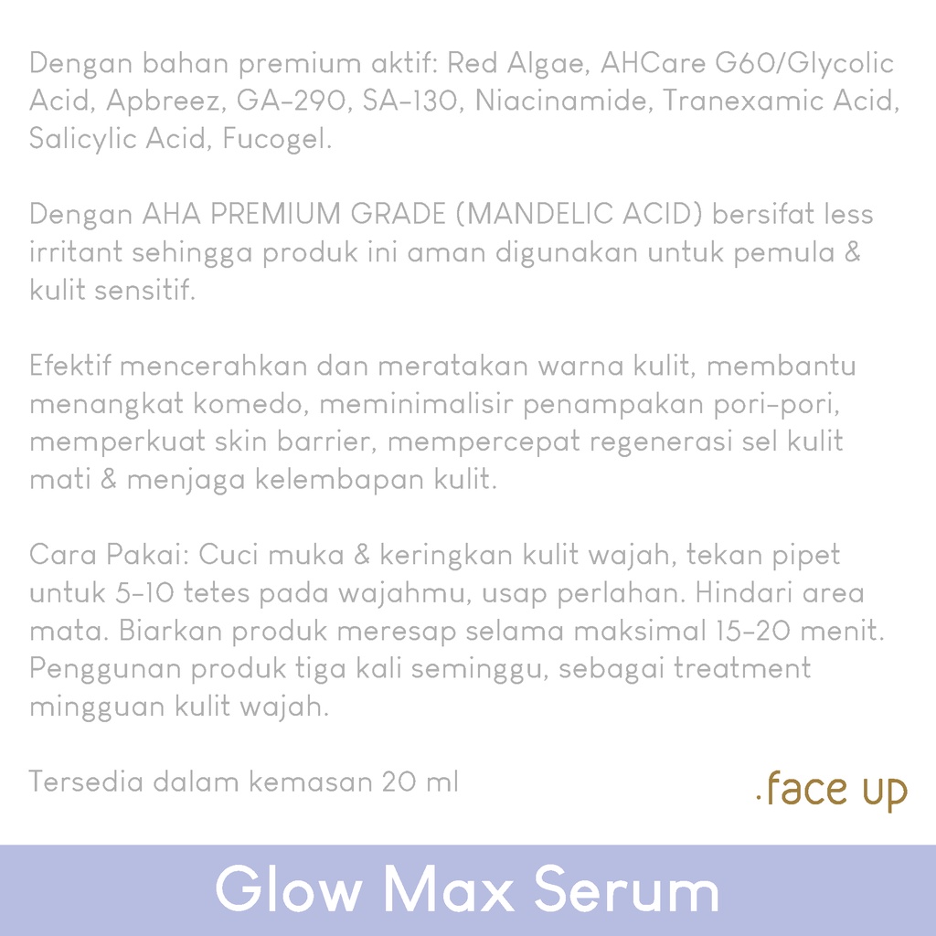 FACE UP SINERGIA GLOW MAX SERUM @MJ