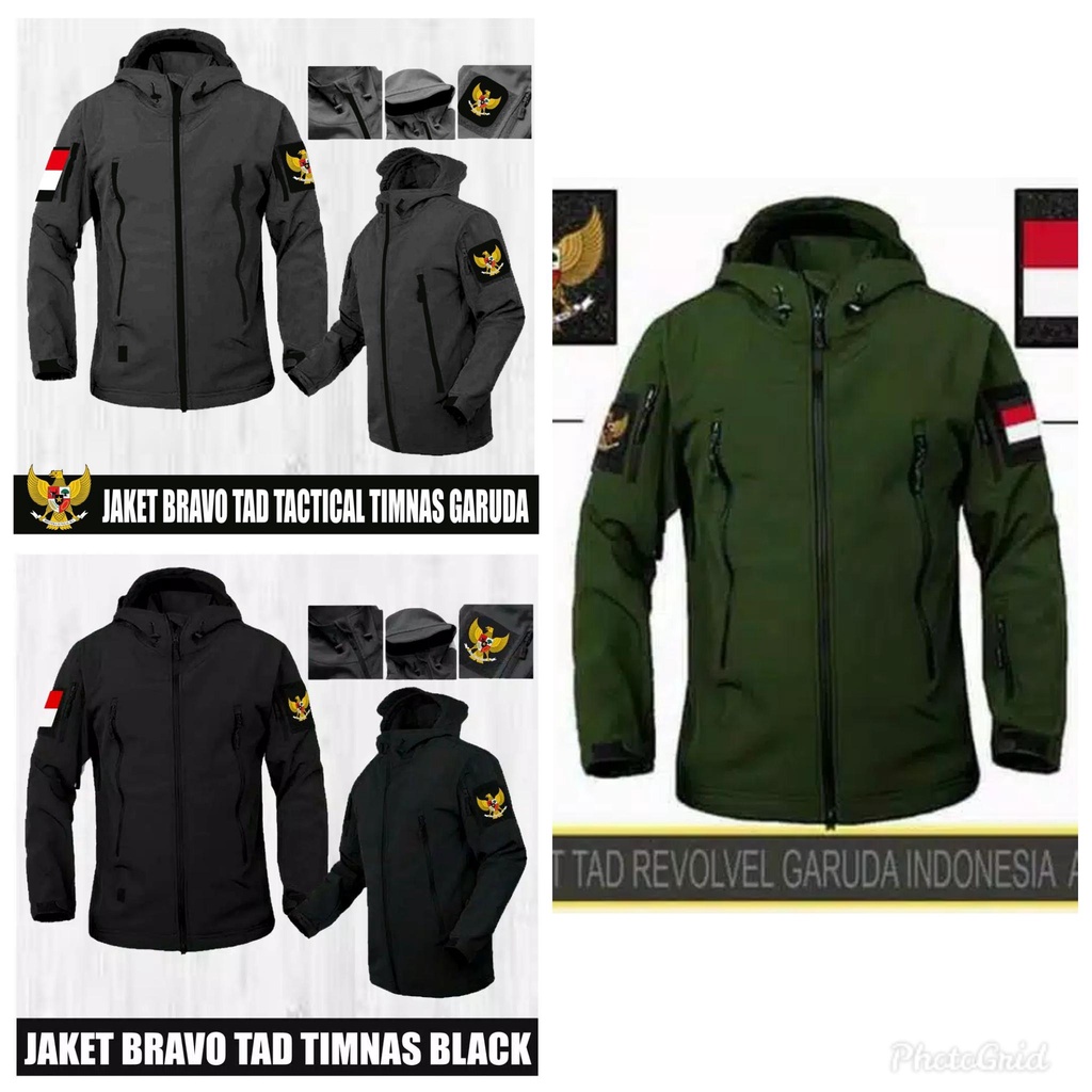 Jaket TAD Bravo Tactical Outdoor Jaket Gunung Anti Air Impor Unisex Size M L XL XXL