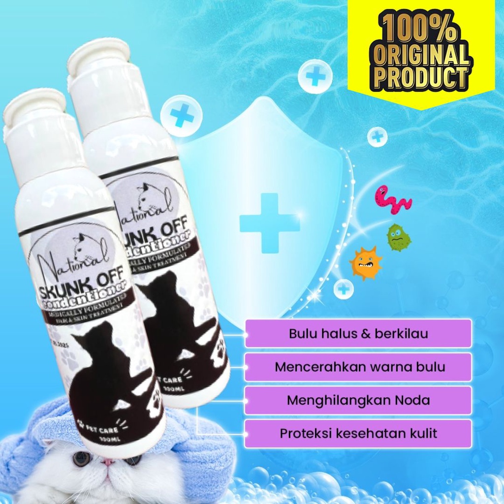 Shampo Conditioner Kucing SKUNK OFF Untuk Pertumbuhan Bulu, Anti Noda, Warna Bulu Dan Bulu Halus FEFARM