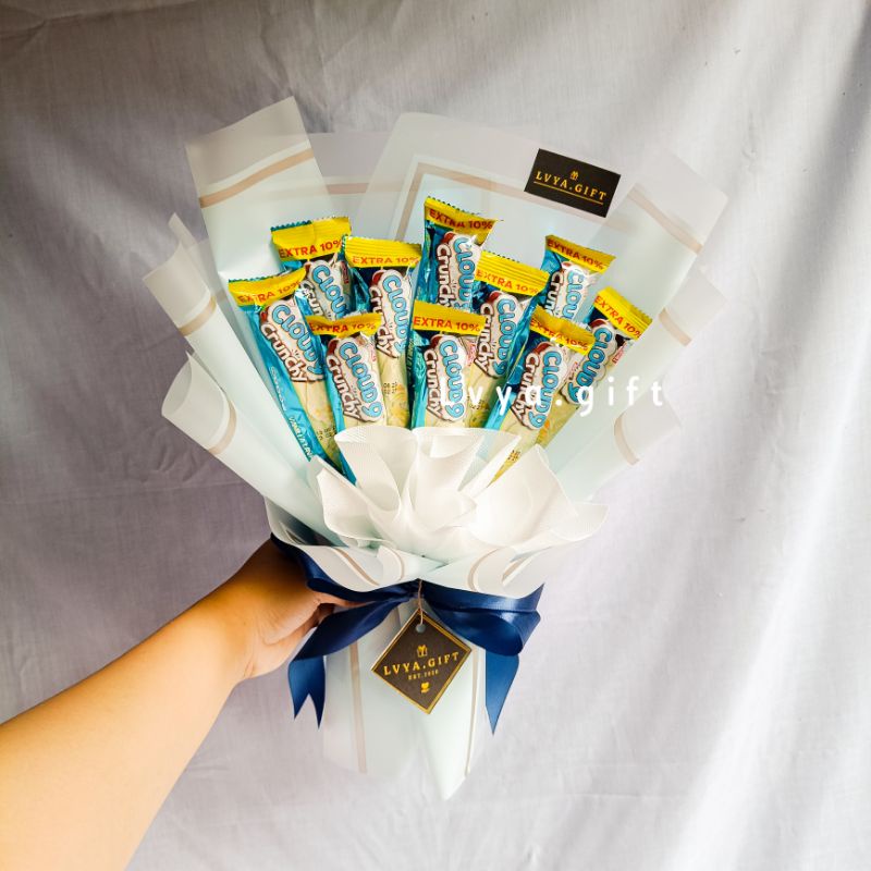 (SNACK 0063) Buket snack premium cloud9 chrunchy | Buket snack wisuda | Buket snack ulang tahun | Buket anniversary | Buket hari guru | Buket hari ibu | hadiah wisuda | kado ulang tahun