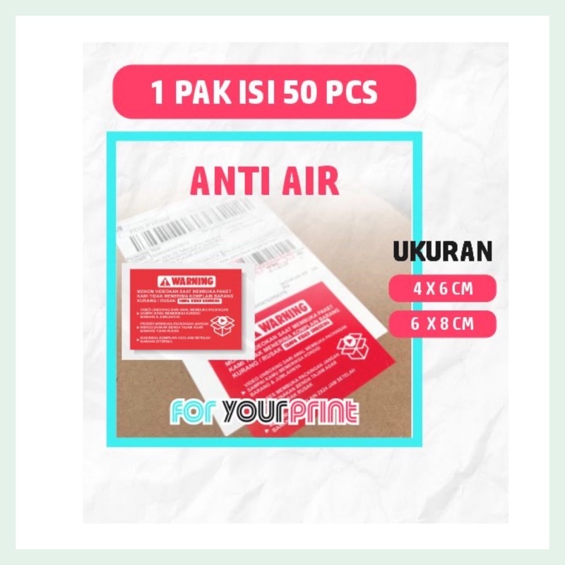 

STICKER UNBOXING / STICKER UNBOXING MURAH 1 PAK ISI 50PCS