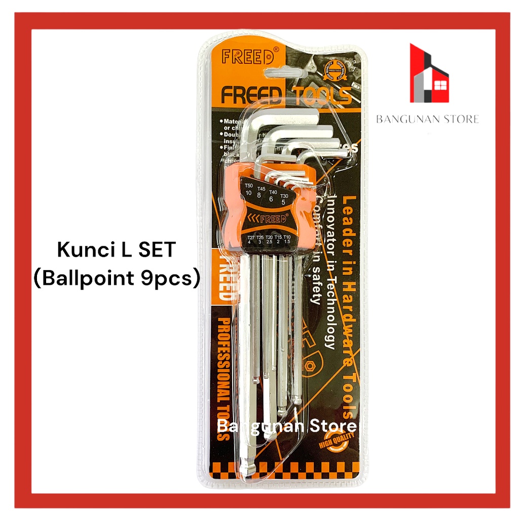 Jual Kunci L Set Panjang Freed Pcs Ball Point Hex Key Ballpoint