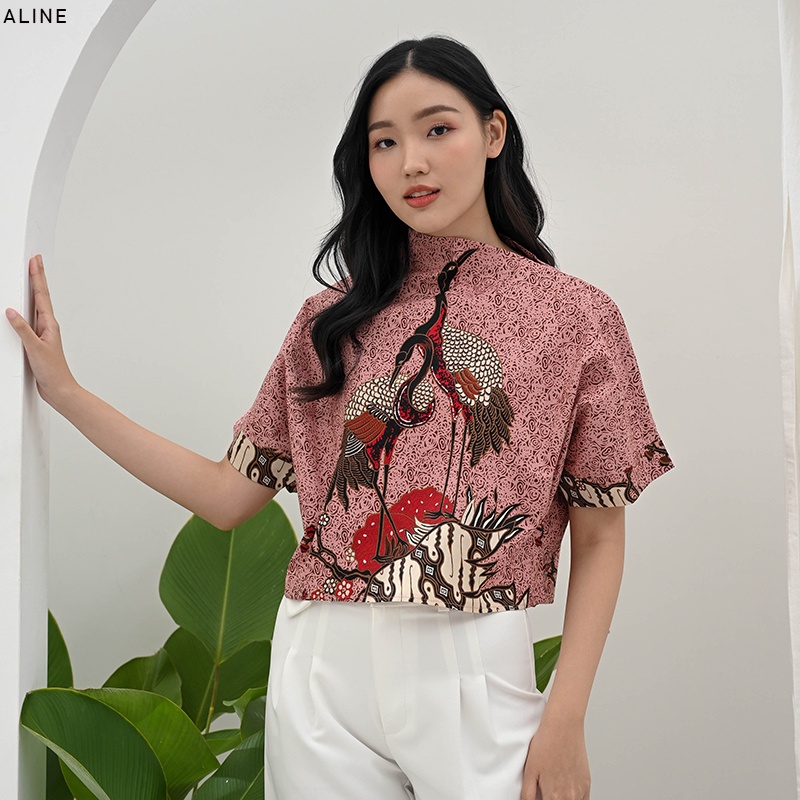 Evercloth Aline Blouse Wanita Atasan Wanita Atasan Wanita Blouse Batik Wanita Atasan Batik Wanita