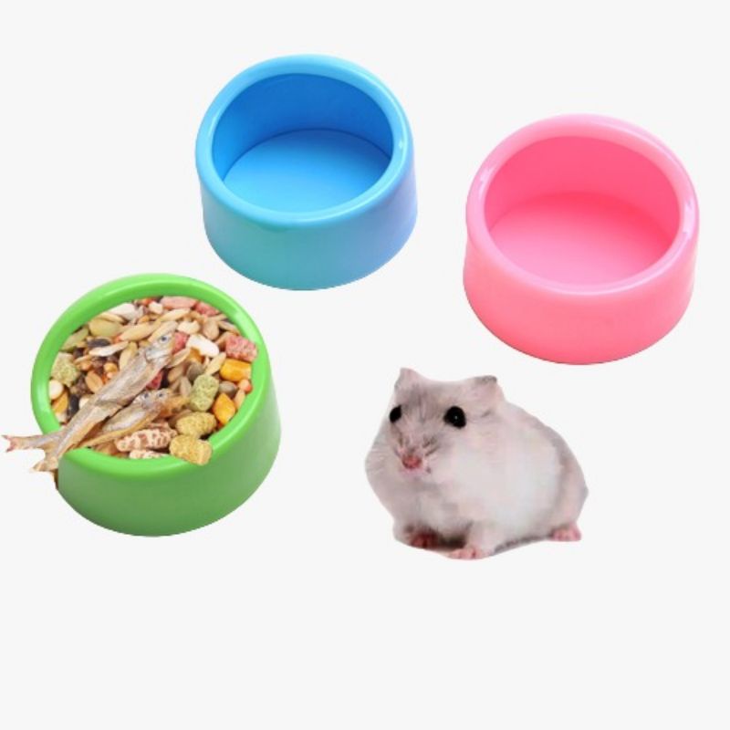 Premium Hamster Bowl Tempat Makan dan Minum 2 IN 1 Bahan Tebal Anti Tumpah Water Bowl