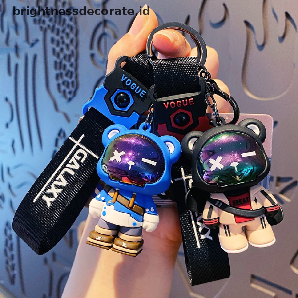 [Birth] Keren hip hop Beruang Gantungan Kunci Petir Perempuan Mobil Boneka Gantungan Kunci Liontin Hadiah [ID]