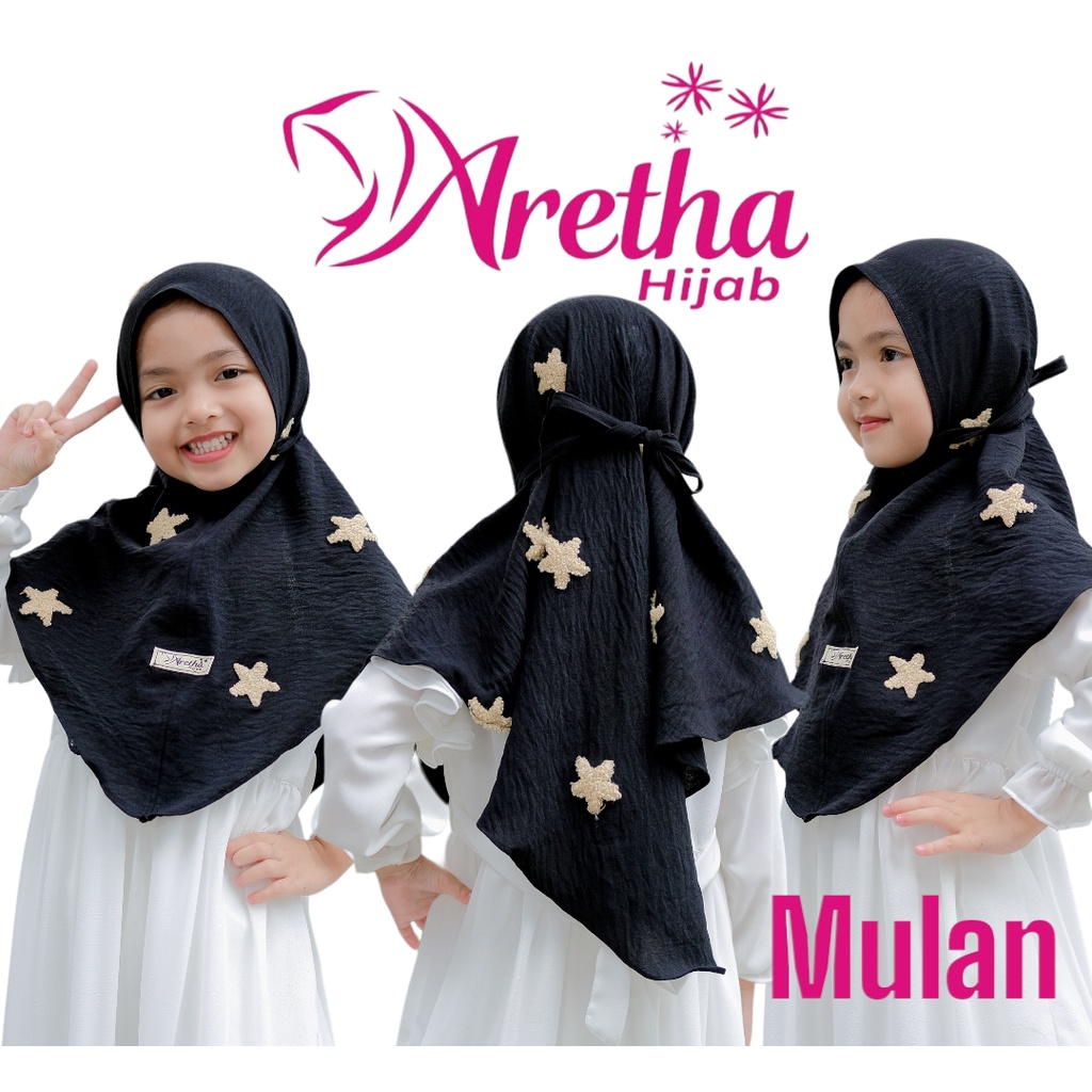 HIJAB INSTAN MULAN BINTANG CRINKLE ORI ARETHA HIJAB