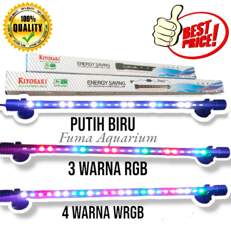 Lampu Celup Led Aquarium Kiyosaki KLC-T4-5730LED 3X Mode Ganti Warna Lampu Aquarium Aquascape