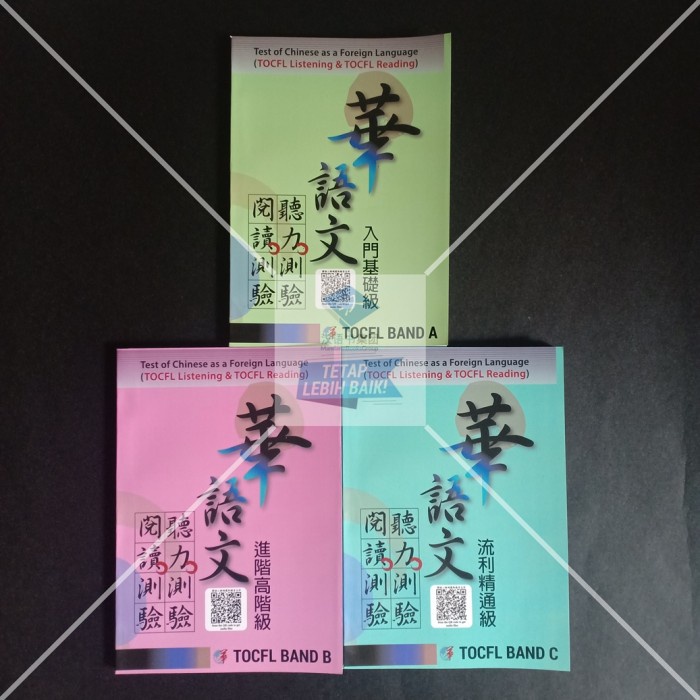 

Buku Kumpulan Soal Ujian TOCFL Band A - C (Pilih Per Jilid + QR Audio)