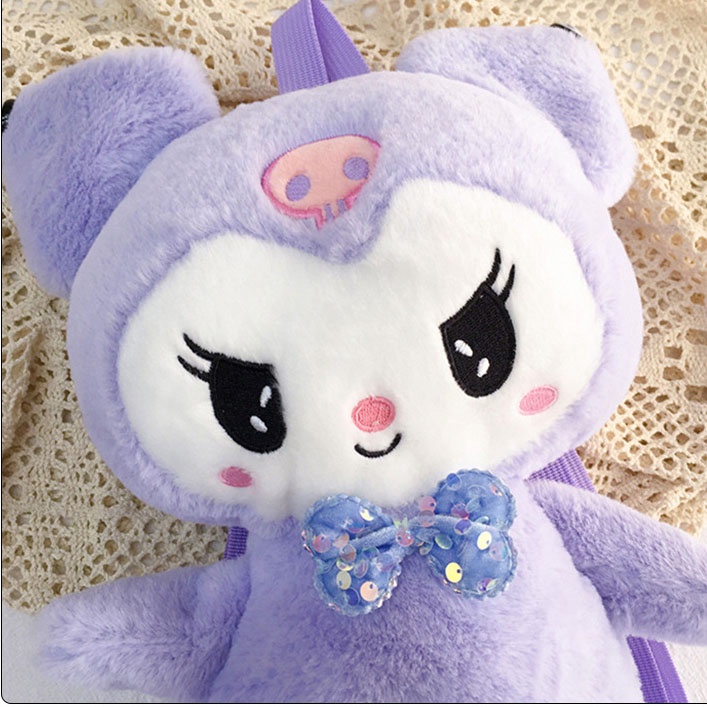 (COD) Tas boneka kuromi ransel wanita Iucu Fashion Motif Kartun Karakter Hewan  Anak &amp; Dewasa