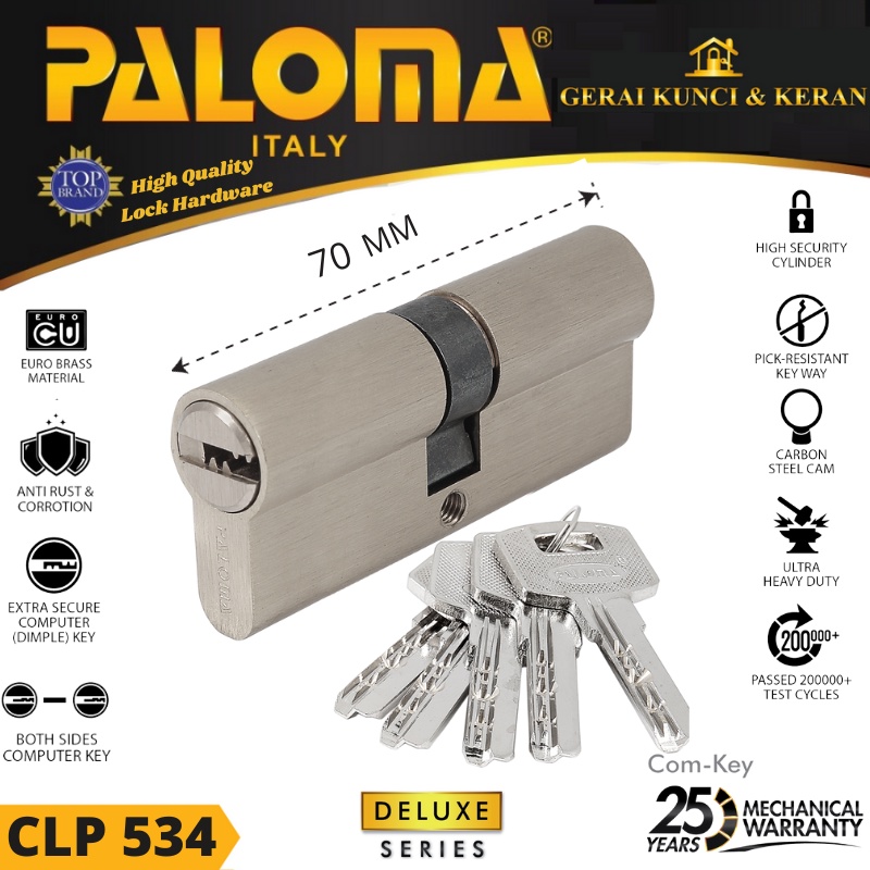 Double Cylinder KUNCI PALOMA CLP 534 DELUXE DC-CK 70mm SN