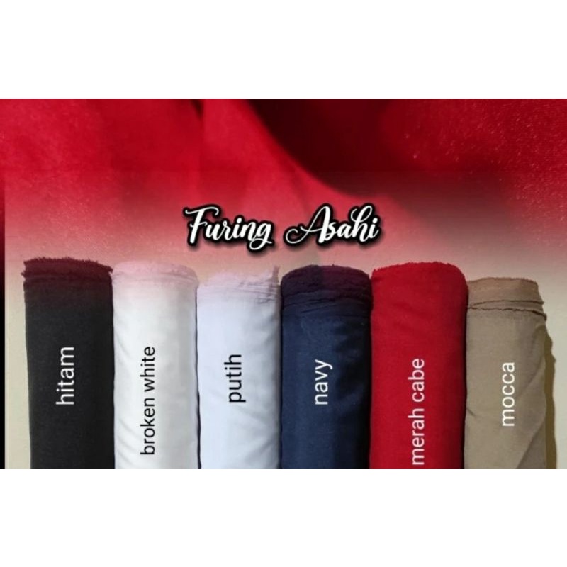 Kain Furing Asahi arahan saku,daleman furing permeter