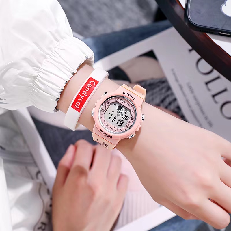 Jam Tangan Wanita Dan Pria Digital Sport Spaceman Electronic Watch Luminous Watch