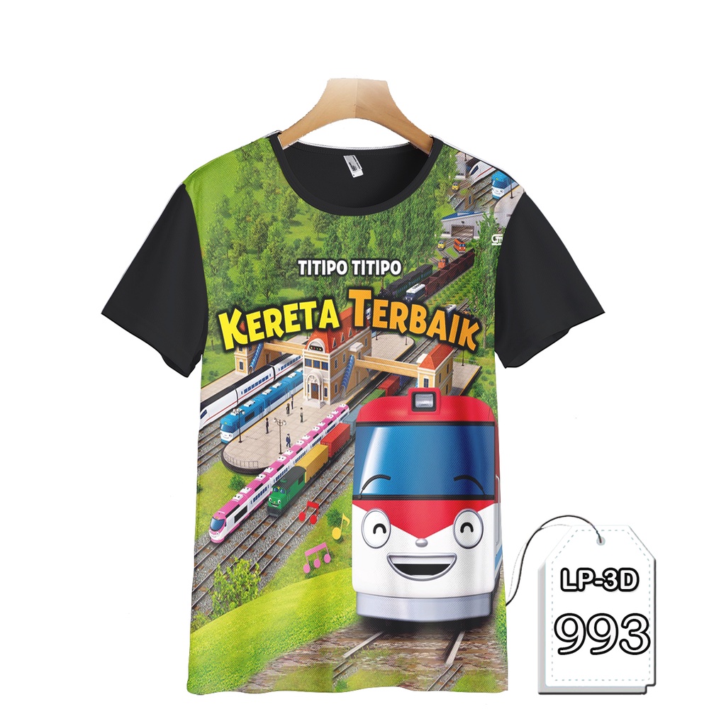 Kaos Titipo Titipo Kereta Api Baju Anak Kartun TV Serial Animasi LP3D-993