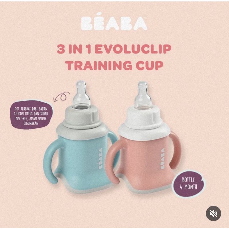 Beaba 3 in 1 Training Cup - Gelas Bayi &amp; Anak