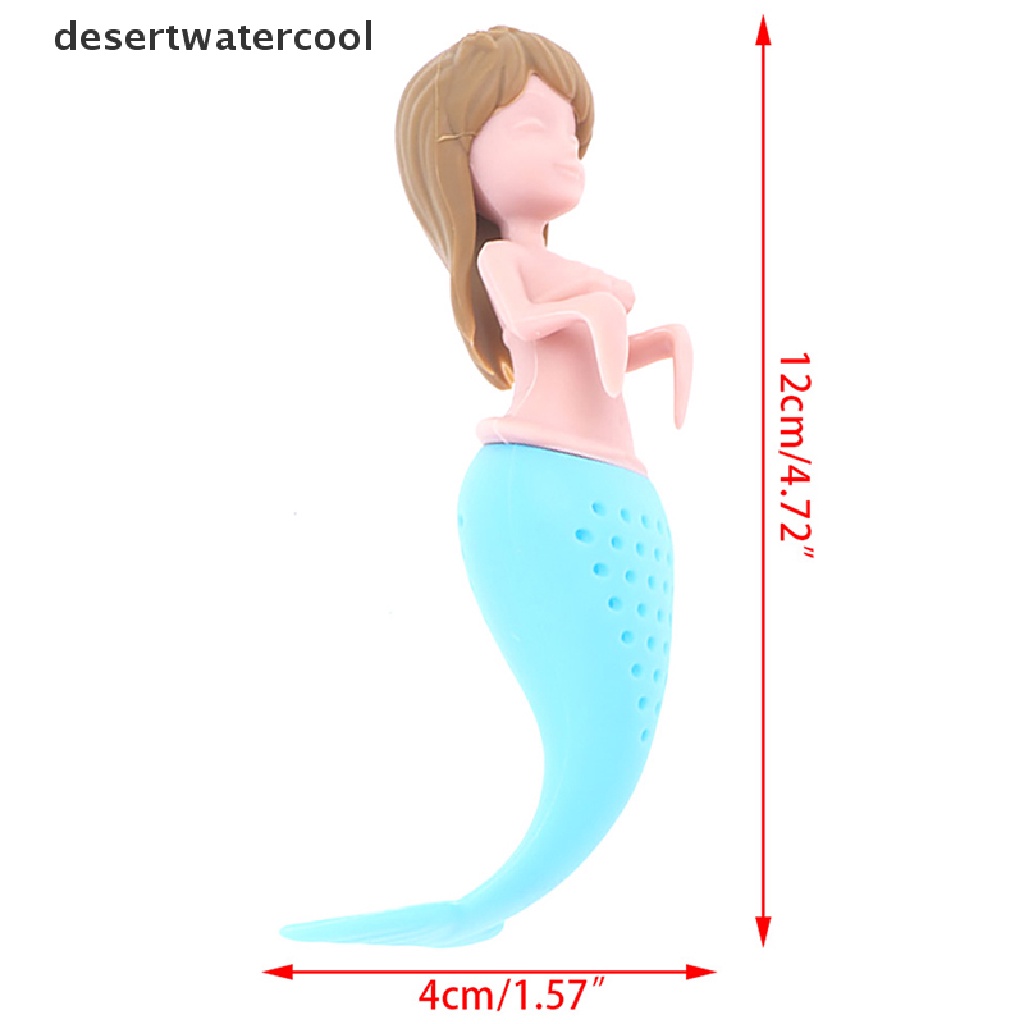 Deid Mermaid Tea Infuser Silicone Kantong Teh Reusable Strainer Filter Teko Infusers Martijn