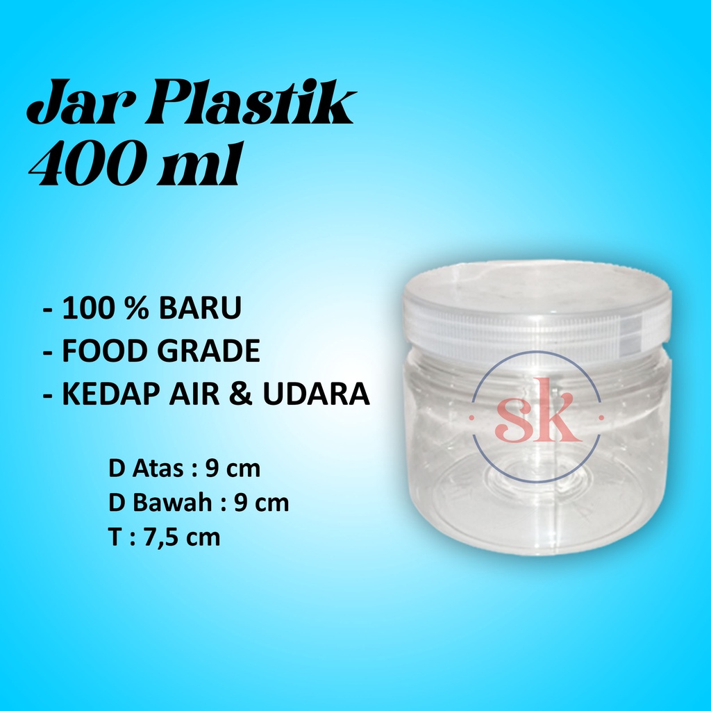 Jual Toples Tabung Cylinder Jar Silinder 400 ml + Tutup Buram Ulir