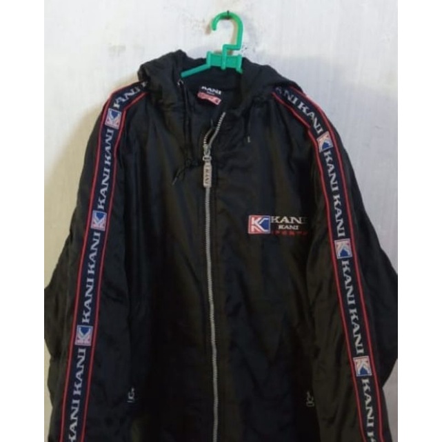 jaket zipper parasut parasit hoodie karl kani sport second bekas original