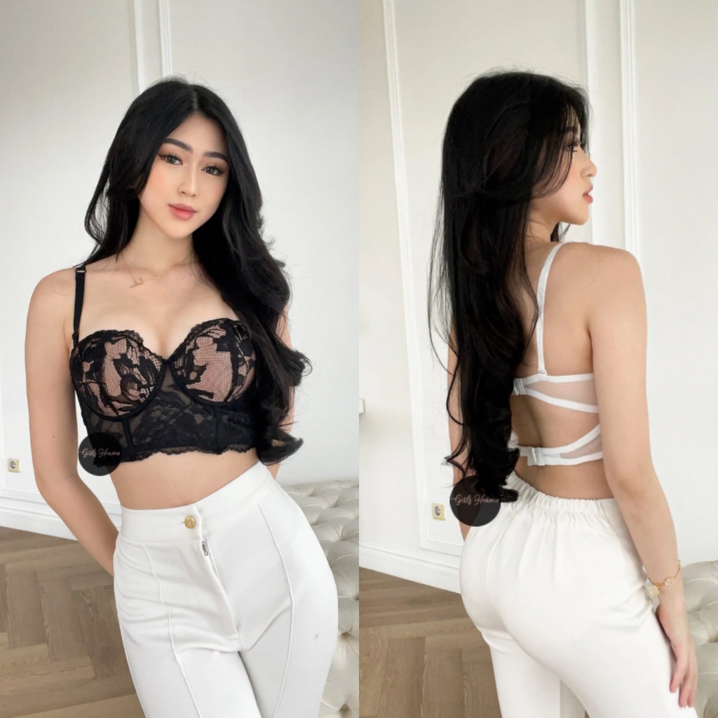 Diana Sexy Bustier Underwired Set Panties [ Girlsheaven_id ]