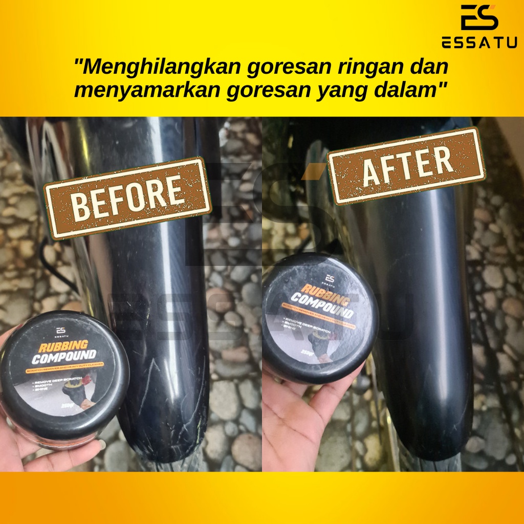 Rubbing Compound Essatu - Kompon Penghilang Baret Body Mobil Poles Bodi Motor dan Helm