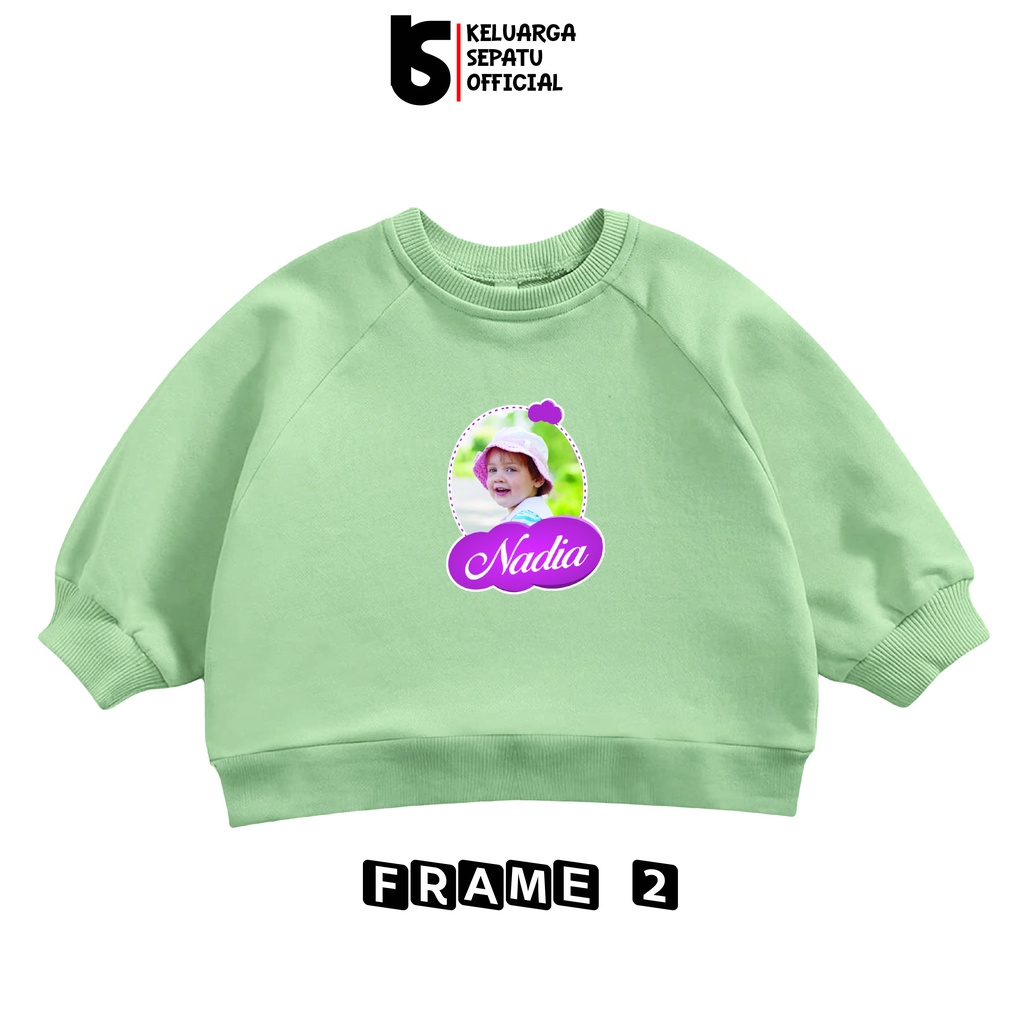 SWEATER FOTO NAMA ANAK SWEATER LUCU CEWE COWO RAGLAN ANAK CUSTOM FOTO NAMA DESIGN BEBAS SUKA SUKA ANAK CEWEK COWOK USIA 2 SAMPAI 12 TAHUN SWEATER MURAH ANAK