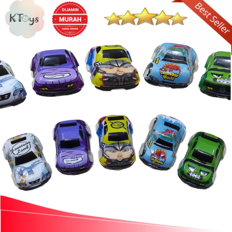 Mainan anak mobil mika mini pullback