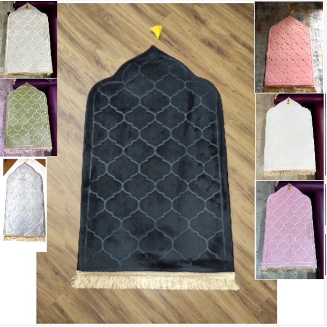 Sajadah Embos Timbul Aesthetic Lembut Sajadah Unik Sajadah Hantaran Sajadah Lembut Anti Slip Soft Colour Lebaran Hari Raya Idul Fitri