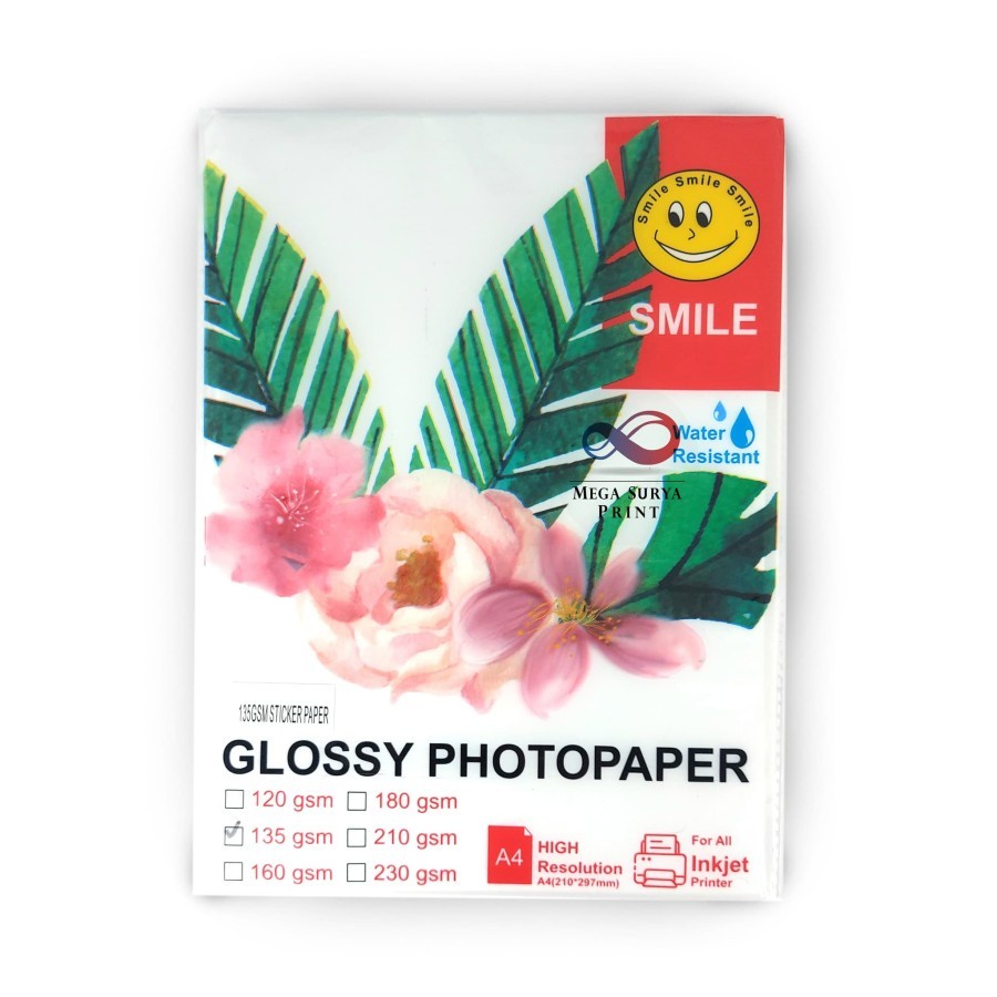

Smile Double Side Glossy photo 120gr 50 lembar untuk printer inkjet