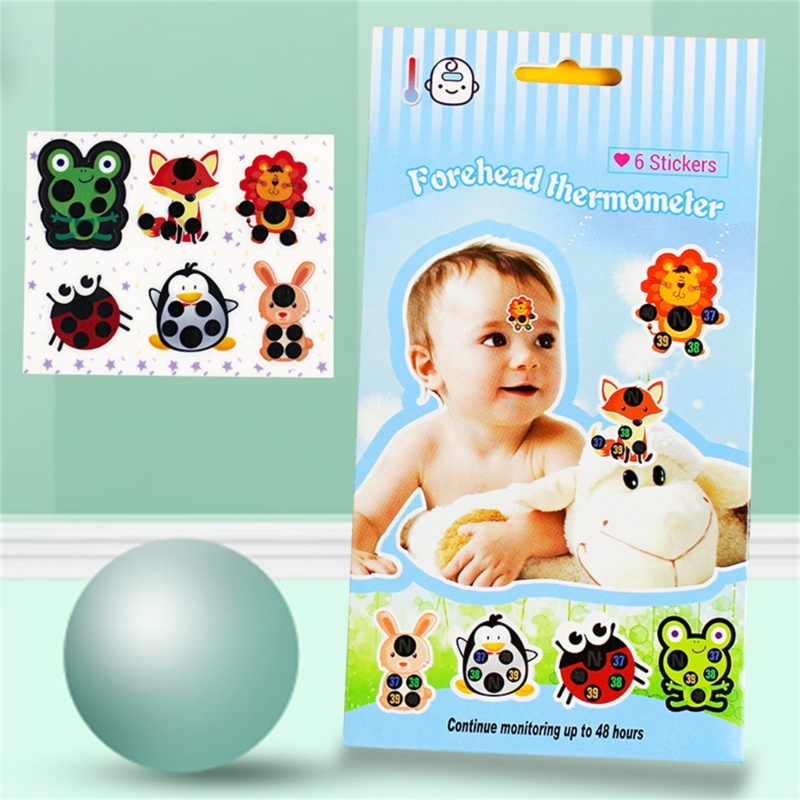 Mary Stick-On Fever Indicator Stiker Demam Dahi Kartun Lucu Tempelan Demam Suhu Untuk Anak Bayi Dewasa Rumah Sup