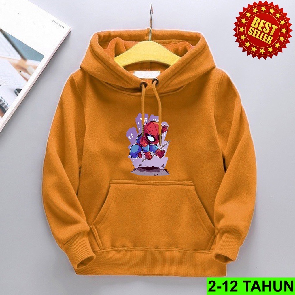 Jumper Hoodie Anak  SPYDER KIDs II Jaket Hoodie Anak Viral Bahan Fleece Sz M - XL ( Laki Laki &amp; Peremepuan )