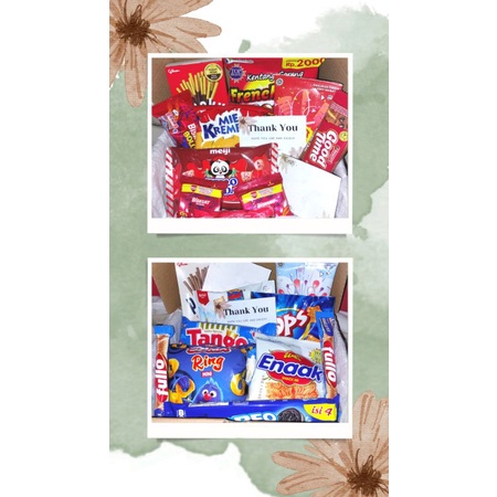 

SNACK BOX / GIFTBOX SNACK / SNACK HAMPERS / KADO WISUDA / KADO SEMPRO / KADO MURAH / KADO LEBARAN / KADO ULANG TAHUN / KADO ULTAH / KADO SEMANGAT / KADO SIDANG / KADO VALENTINE / HAMPERS LEBARAN / HAMPERS WISUDA / KADO ANNIVERSARY / KADO ULTAH ANAK 10PCS