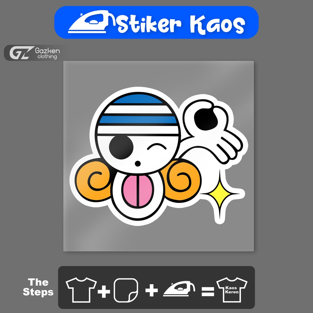 Stiker Kaos One Piece Nami Pirate Flag Logo Sticker Sablon Tempelan Baju Dengan Setrika Murah dan Pr