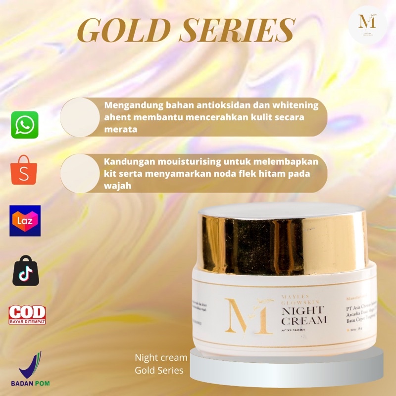 NIGHT CREAM MAYLES GLOW SKIN - BY MUTIARA AYU LESTARI