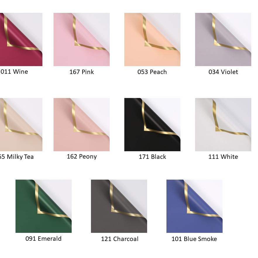 

12.12 ✨SALE✨ [5 LEMBAR] Flower Wrapping Paper Varian List Gold Solid Emas Kertas Buket Bunga Cellophane Florist Kertas Kado !!